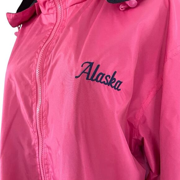 Cheneral Alaska Windbreaker Jacket Rain Coat Mens M Pink USA Mesh Lined Outdoor - Picture 2 of 14